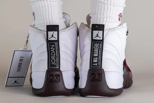 A Ma Maniere x Air Jordan 12 White Burgundy Crush