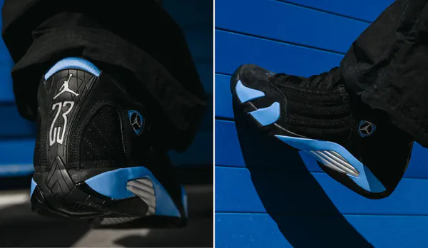 Nike Air Jordan 14 Retro Black University Blue menu2 snkr.png